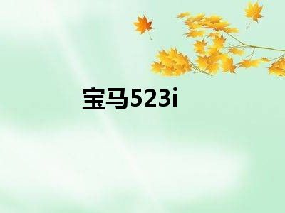 宝马523i