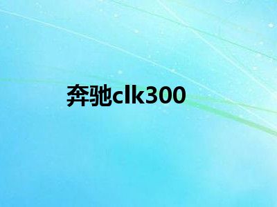 奔驰clk300