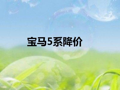 宝马5系降价