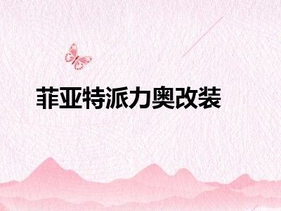 菲亚特派力奥改装