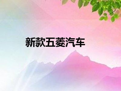 新款五菱汽车