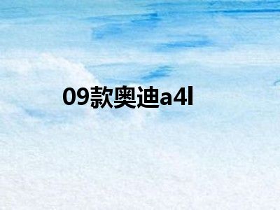 09款奥迪a4l
