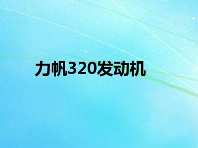 力帆320发动机