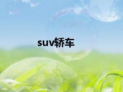 suv轿车
