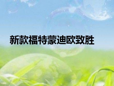 新款福特蒙迪欧致胜