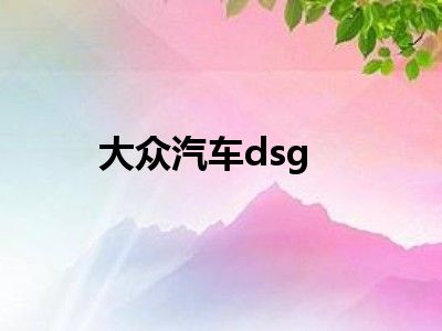 大众汽车dsg