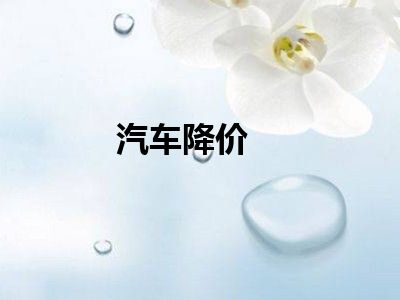 汽车降价