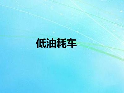 低油耗车