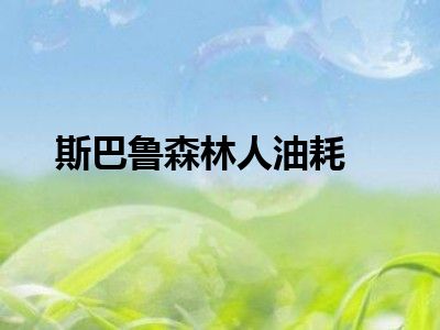 斯巴鲁森林人油耗