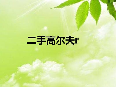 二手高尔夫r