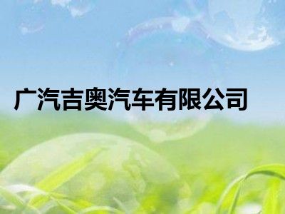 广汽吉奥汽车有限公司
