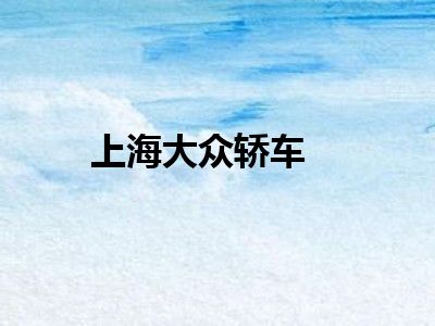 上海大众轿车
