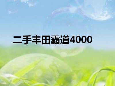二手丰田霸道4000