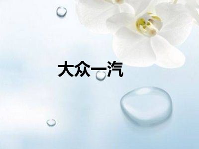 大众一汽