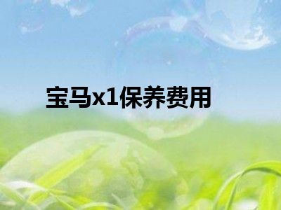 宝马x1保养费用