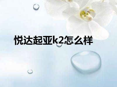 悦达起亚k2怎么样