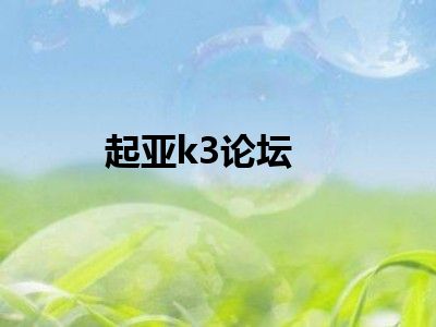 起亚k3论坛