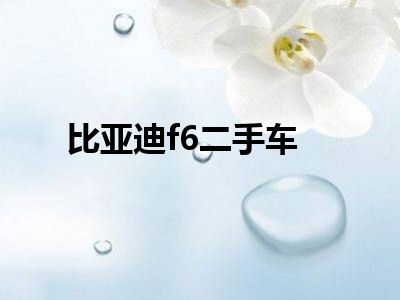 比亚迪f6二手车