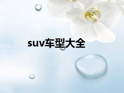 suv车型大全