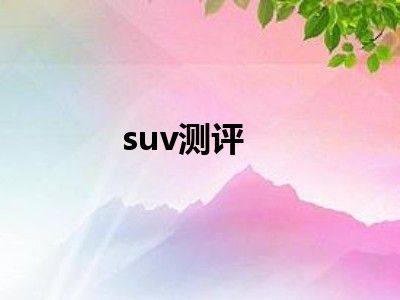 suv测评