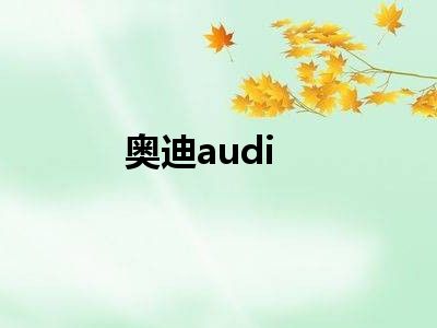 奥迪audi