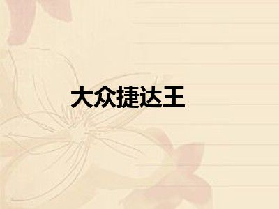 大众捷达王