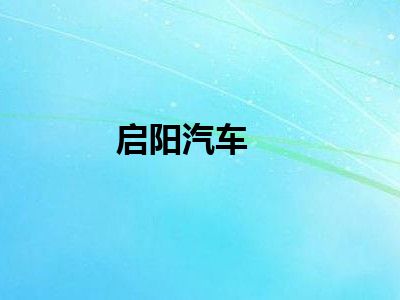 启阳汽车