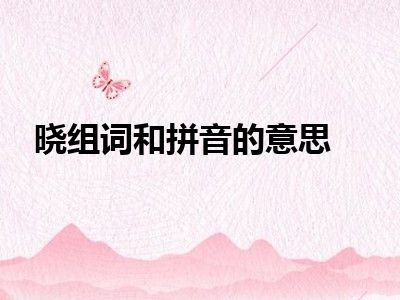 晓组词和拼音的意思