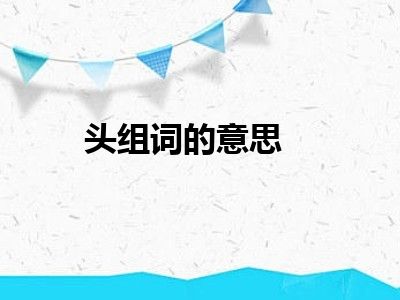 头组词的意思
