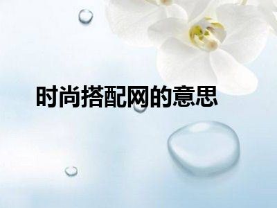 时尚搭配网的意思