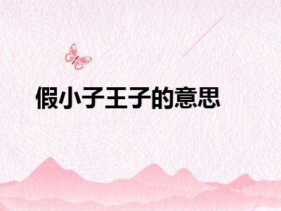 假小子王子的意思