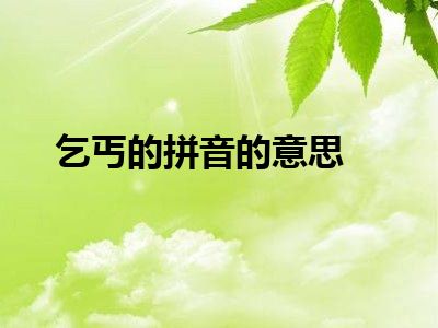 乞丐的拼音的意思