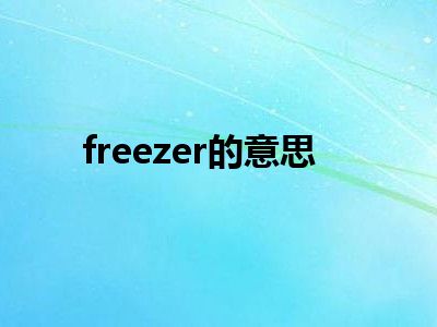 freezer的意思