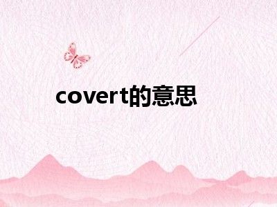 covert的意思