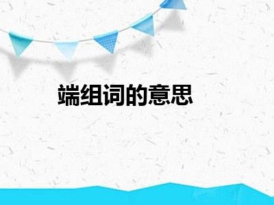 端组词的意思
