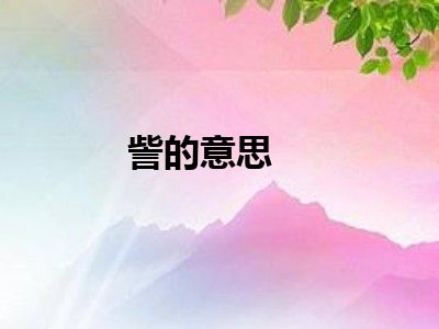 訾的意思