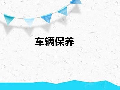 车辆保养