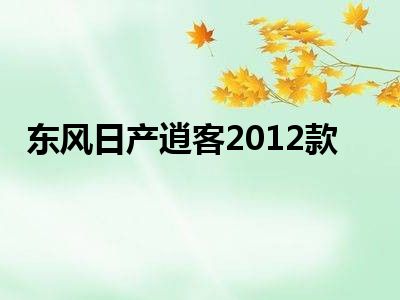 东风日产逍客2012款