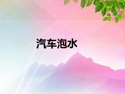汽车泡水