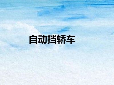 自动挡轿车