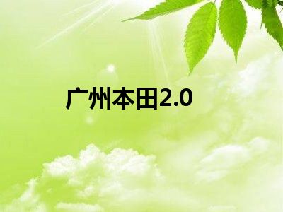 广州本田2.0