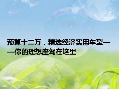 预算十二万，精选经济实用车型——你的理想座驾在这里