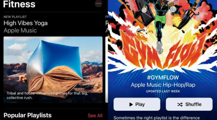 这是Apple通过Music应用程序间接推广Fitness +的方式