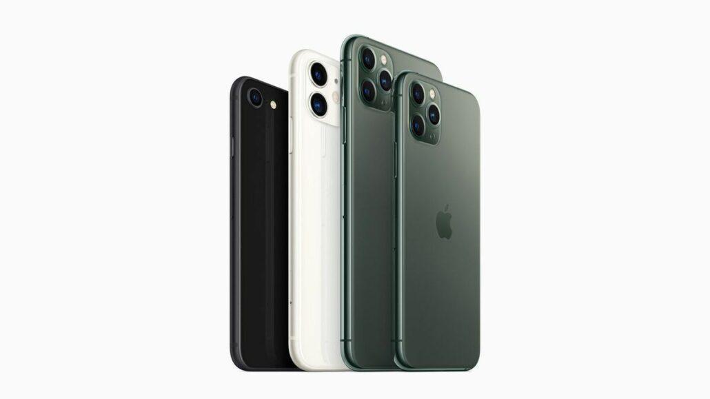 2020年第一季度，苹果iPhone在5款高级智能手机中排名前四