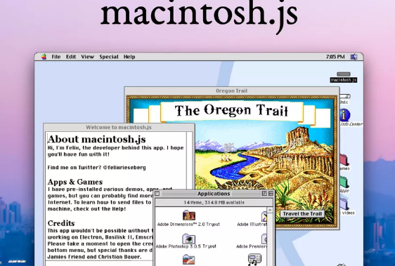 Mac OS 8现在是一个应用程序，您可以下载并安装在macOS，Windows和Linux上