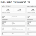 互联网分析：Redmi Note 9 Pro出现在Geekbench上 得分类似Realme 6 Pro