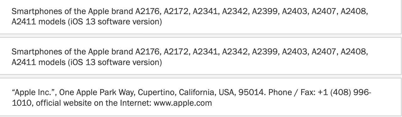 随着iPhone 12的临近，苹果的9款新手机出现在认证数据库中