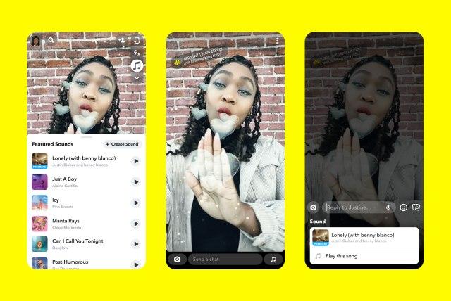 Snapchat最终允许用户将音乐添加到快照中