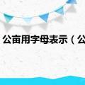 公亩用字母表示（公亩）