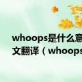 whoops是什么意思中文翻译（whoops）
